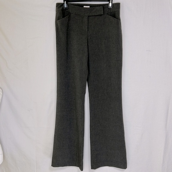 Laundry by Shelli Segal Gray Pin Stripe Bootcut Wide Leg Dress Pants Slacks-Sz 8 - Picture 3 of 10